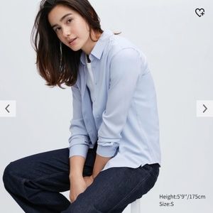 Three Uniqlo Women's Long Sleeve Blouse